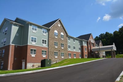 Exterior view of Hellenic Senior Living facility