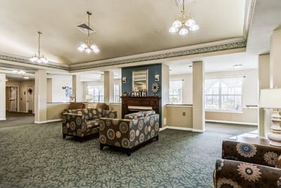 Welcoming common area with comfortable seating