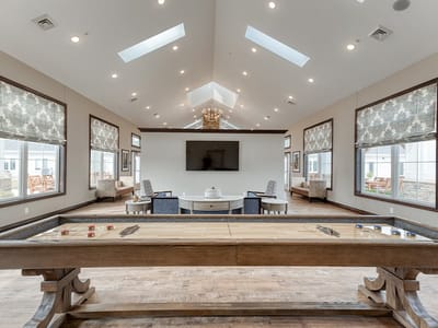 Bright and welcoming common area with lounge seating