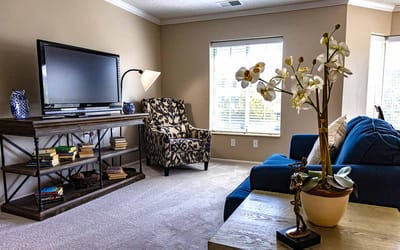 Bright common area with a cozy seating arrangement