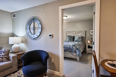 Cozy resident room with a modern aesthetic