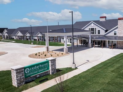 Exterior view of Cedarhurst Senior Living facility