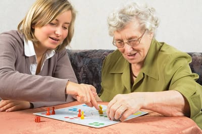 Engaging gameplay between a staff member and a resident