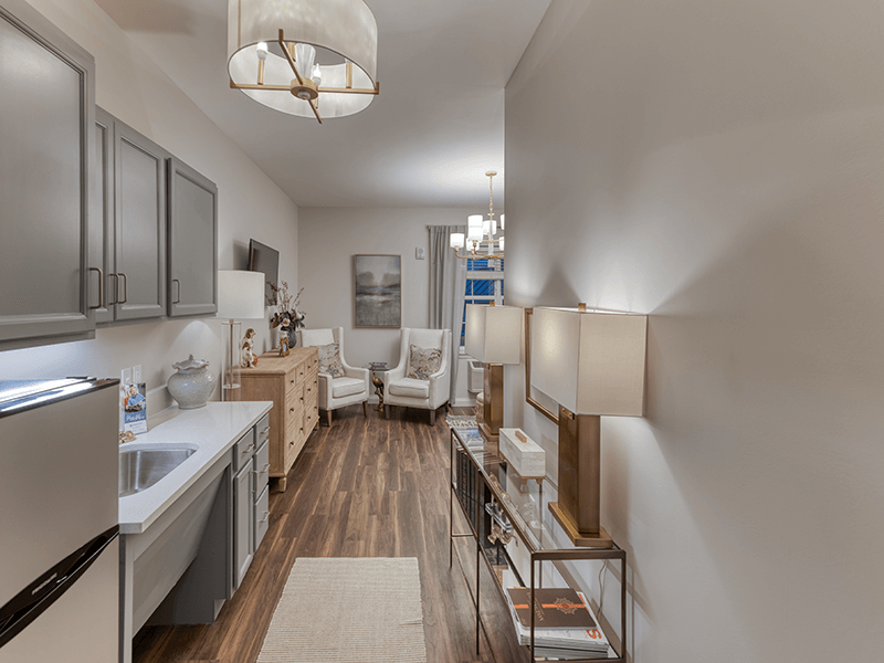Interior view of a comfortable resident room