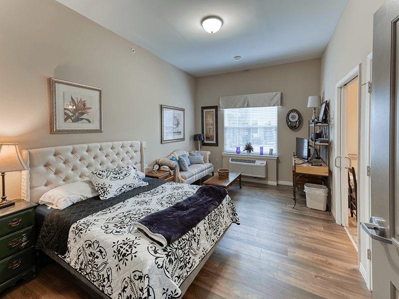 Cozy private resident room with modern decor