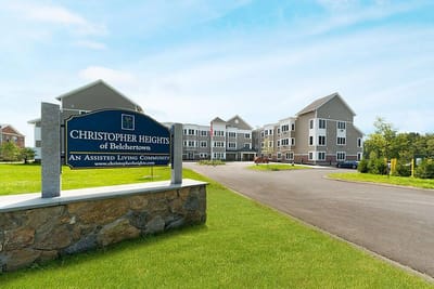 Exterior view of Christopher Heights assisted living facility