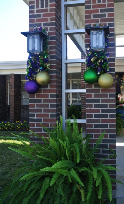 Decorative elements on an exterior wall