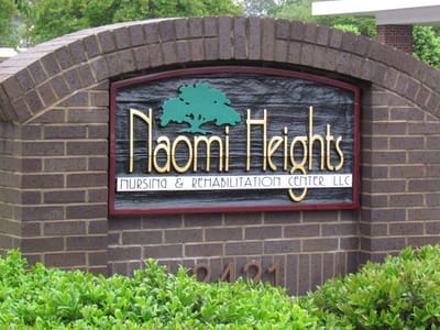 Sign for Naomi Heights Nursing and Rehabilitation Center