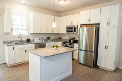 Modern kitchen in a senior living facility