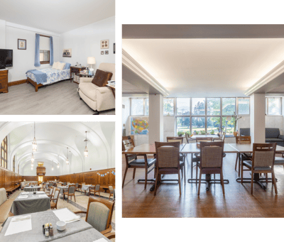 Cozy resident room and dining area