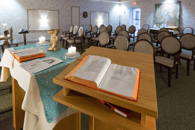 Interior view of a serene chapel space