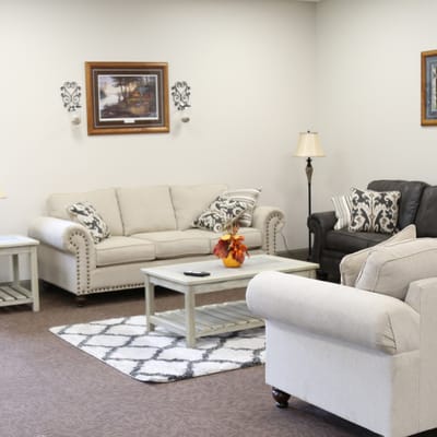 Cozy common area with comfortable seating and decor
