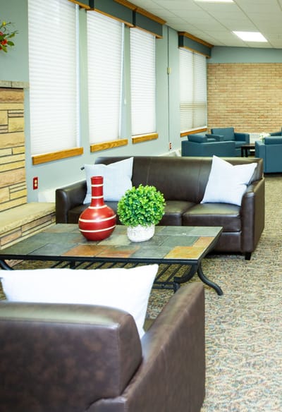 Comfortable living room in a senior facility