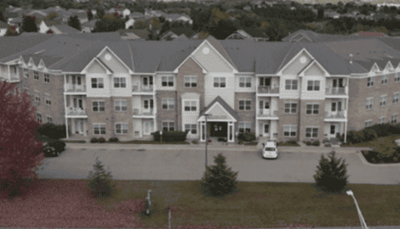 Vista Prairie At Ridgeway On G, assisted living in New Ulm, MN — Senior living facility building with surrounding landscape