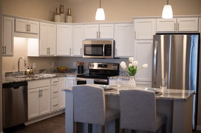 Bright and modern kitchen area in the facility