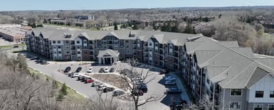 Aerial view of the Lexington Pointe Senior Living facility
