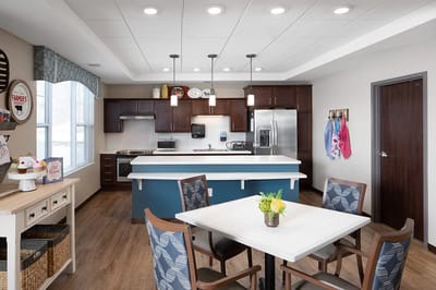 Bright and modern kitchen area in the facility