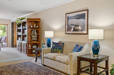 Cozy common area with seating and decor
