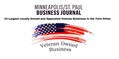 Logo for a veteran-owned business award
