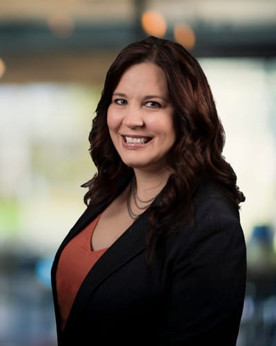 Smiling woman in a professional setting