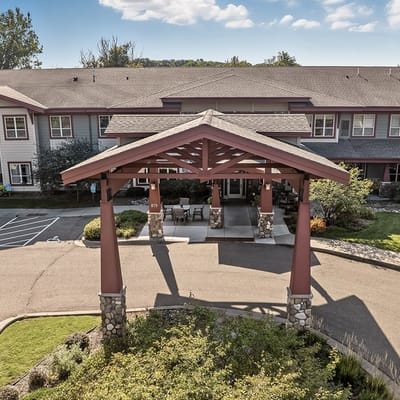 Entrance of Trails of Orono Assisted Living facility