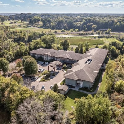 Aerial view of Trails Of Orono Assisted Living facility