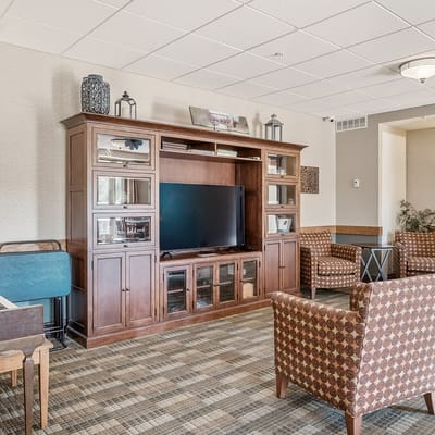 Cozy common area in the facility with seating
