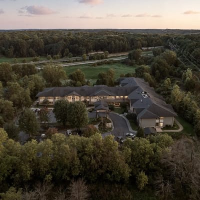 Aerial view of the Trails Of Orono Assisted Living facility