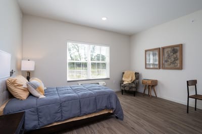 A cozy private room in the facility