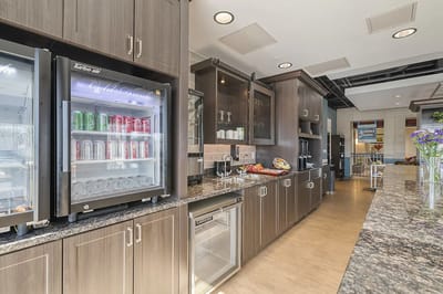 Interior view of a snack and beverage area