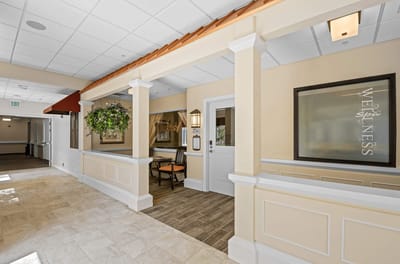 Interior view of a wellness area in the facility