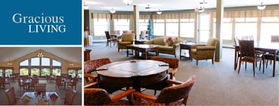 Common area with seating and natural light
