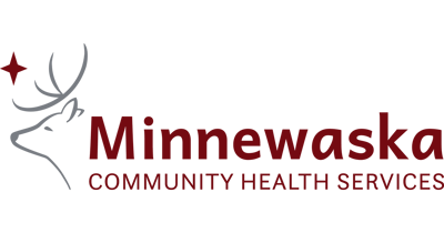 Minnewaska Community Home Care logo on a gray background