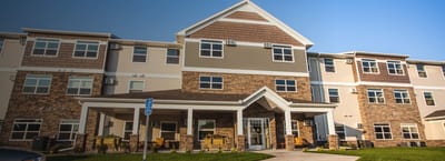 Exterior view of Heritage Pointe Senior Living building