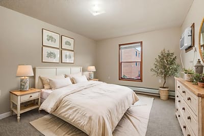 Cozy interior of a private resident room with decor