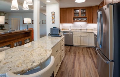 Modern kitchen in an assisted living facility
