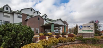 Front entrance of Mill Street Residence with landscaping