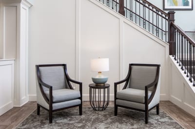 Cozy seating area in a facility lobby