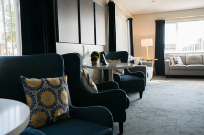 Interior lounge area with comfortable seating