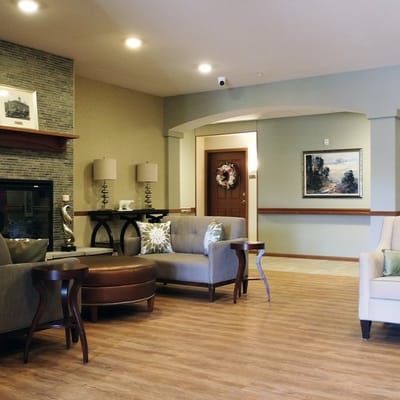Cozy common area with seating and decor