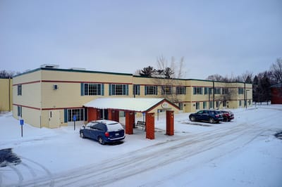 Building exterior of Nature's Point Assisted Living in winter