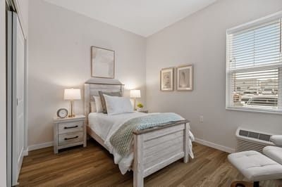 Cozy interior view of a resident's room