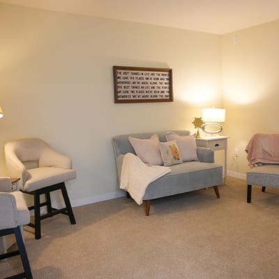 Cozy sitting area in a residential living space