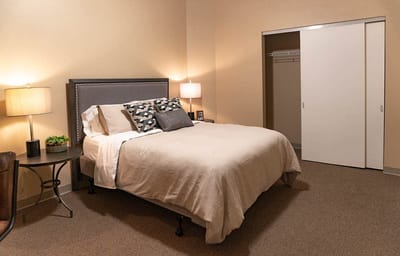 Well-furnished private resident room with a cozy atmosphere