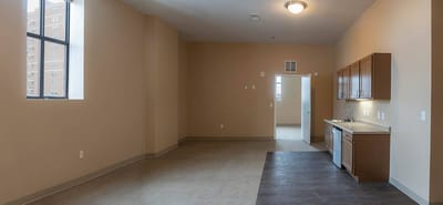 Bright and spacious interior of a resident room