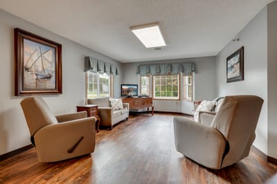 Comfortable living room area with seating