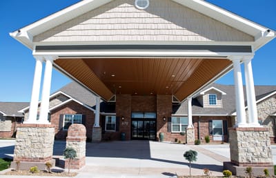 Front entrance of the Villas of Jackson nursing home