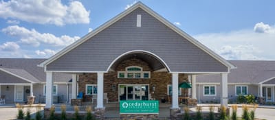 Building entrance of Cedarhurst Senior Living