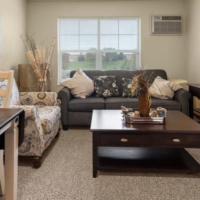 Cozy interior of a resident's living room
