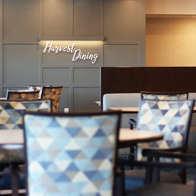 Interior view of the Harvest Dining area